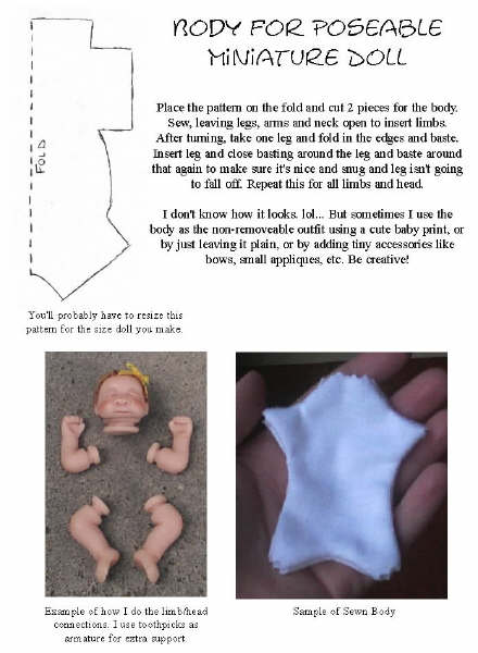 free reborn doll body pattern
